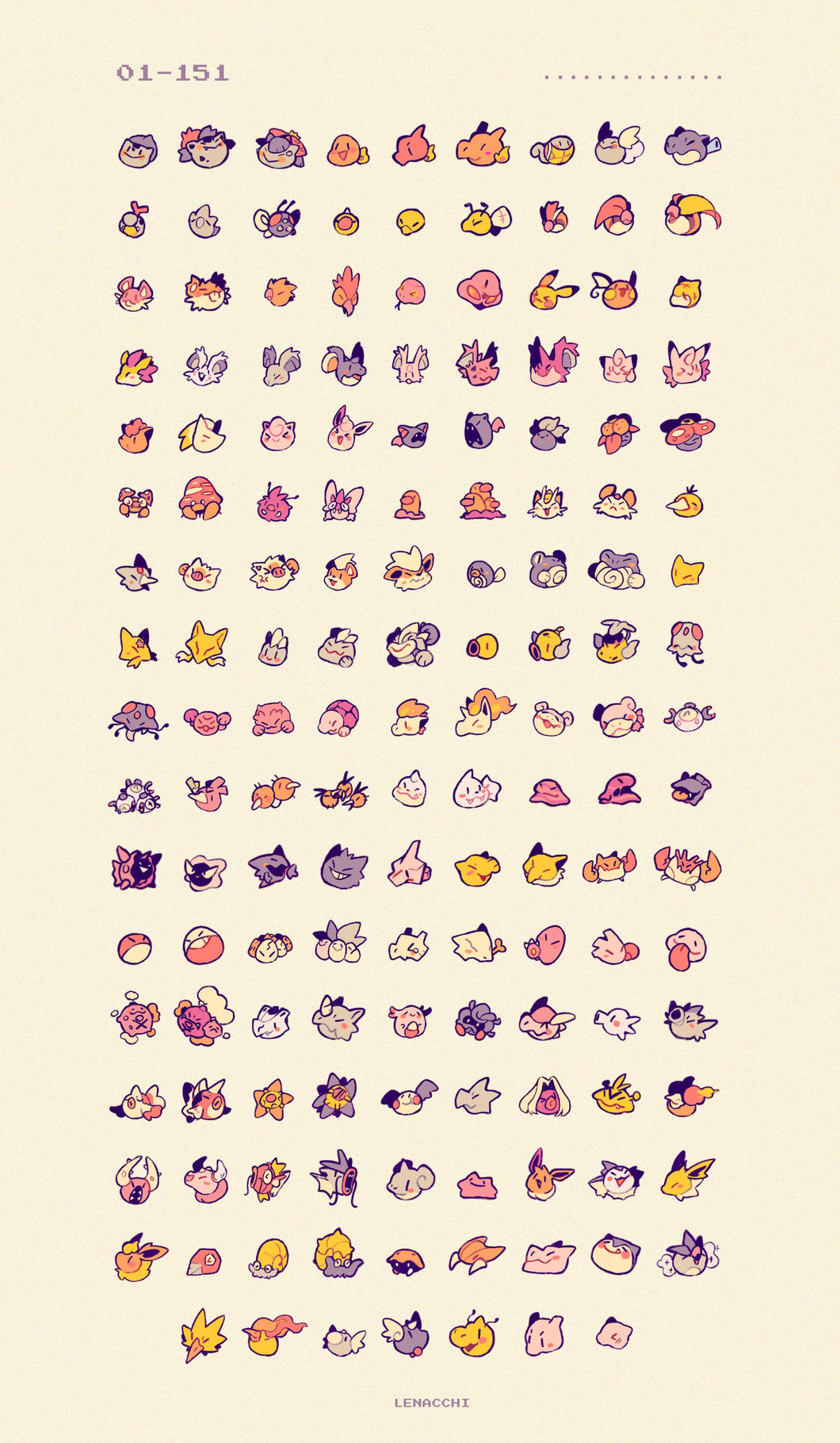 Kanto Dex Print A4
