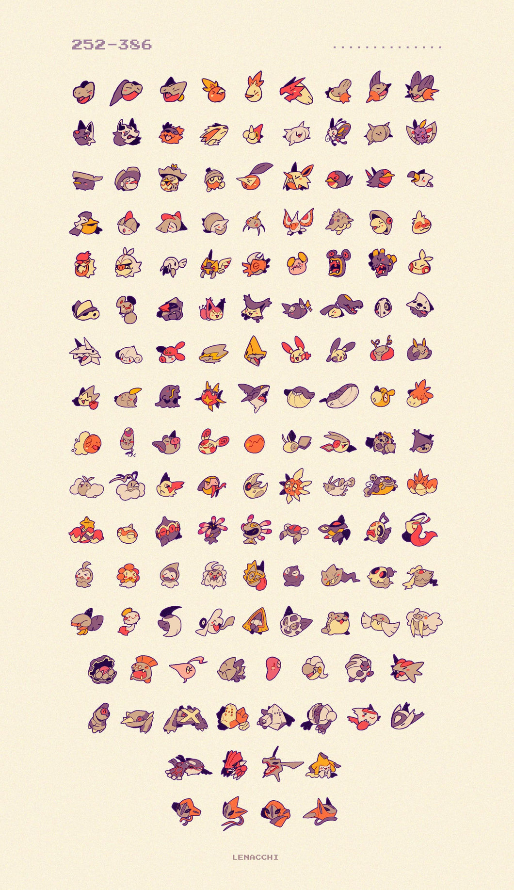 Hoenn Dex Print A4