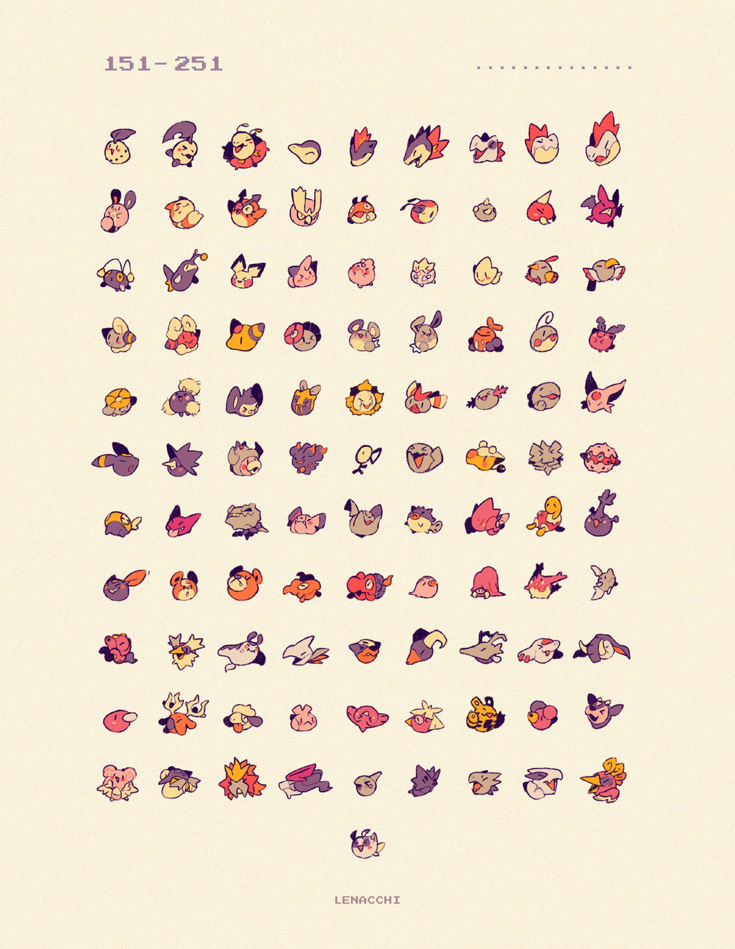 Johto Dex Print A4